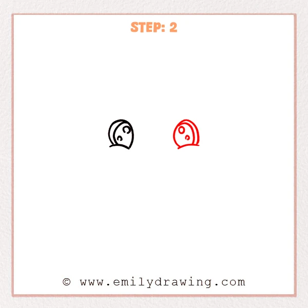 how to draw an eagle head - The eagle head outline now includes a second curled mark indicating the right eye.